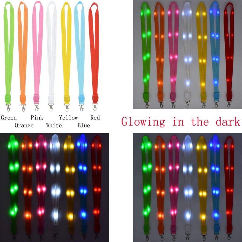 AMNQUERXUS LED Light Up Flashing Cruise Lanyards Keychain Key Holder Neck Straps Necklace - Image 4